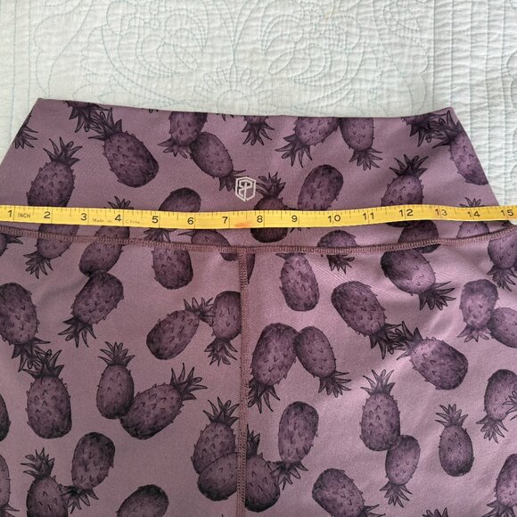 Born Primitive Hustle Booty Shorts Womens XL Purple Pineapple Print Workout - Picture 6 of 7